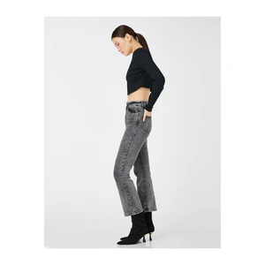 Koton Normal Waist Jeans With Crop Legs - Victorian Crop Jeans