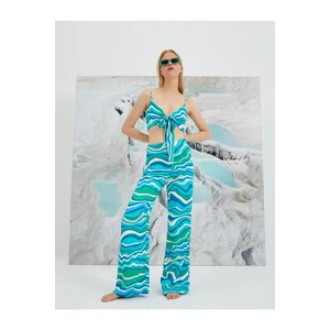 Koton Şahika Ercümen X - Patterned Wide Leg Pants