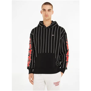 Black Mens Striped Sweatshirt Tommy Jeans - Men