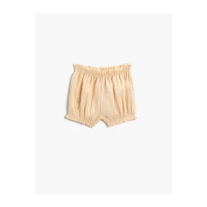 Koton Shirred Shorts. Elastic Waist And Legs Cotton.