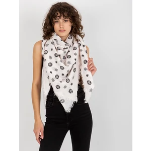 Women's scarf with print - light pink