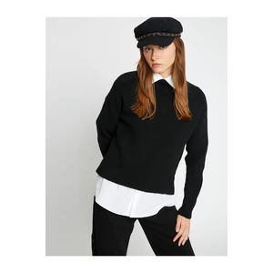 Koton Stand-Up Collar Pullover Long Sleeve