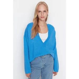 Trendyol Sweater - Blue - Regular fit