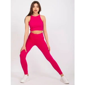 Fuchsia leggings with high waist by Albina RUE PARIS