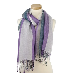 Art Of Polo Woman's Scarf sz0321 Grey/Violet