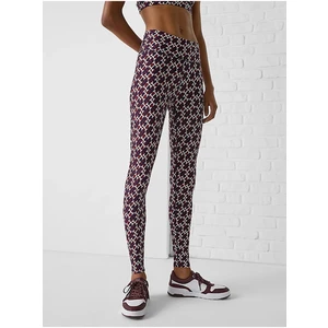 Blue and Burgundy Women's Patterned Leggings Tommy Hilfiger - Women