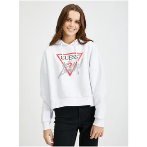 White Women's Oversize Hoodie Guess - Women