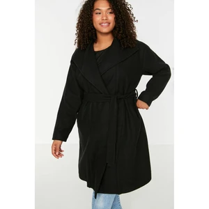 Trendyol Curve Black Belted Cachet Coat