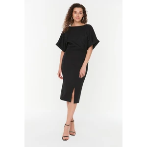 Trendyol Black Back Detailed Slit Dress