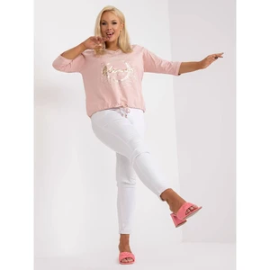 Dusty pink plus size blouse in a loose fit Maileen