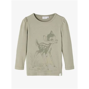 Light Green Girls' Long Sleeve T-Shirt name it Bambi - Girls