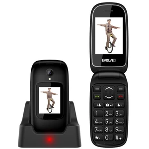 Evolveo EasyPhone FD, black + töltőállvány - EU disztribúció