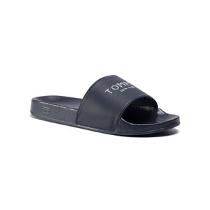 Tommy Hilfiger Šľapky Th Glitter Pool Slide FW0FW04982 Tmavomodrá