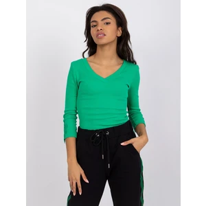 Dark green striped Alissia RUE PARIS blouse