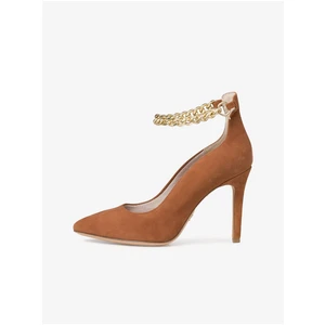 Tamaris High Heel Suede Brown Pumps - Women