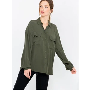 Dark Green Loose Shirt CAMAIEU - Women