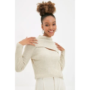 Trendyol Stone Cut Out Detailed Knitwear Sweater