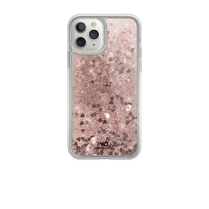 Puzdro White Diamonds Sparkle pre Apple iPhone 11 Pro, Rose Gold Hearts