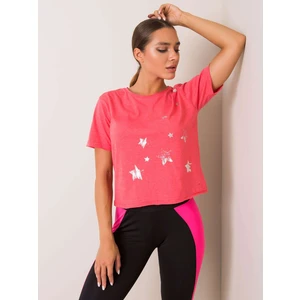 FOR FITNESS Coral cotton t-shirt