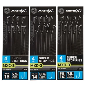 Matrix návazec mxc-3 4” super stop rigs - velikost háčku 12 nosnost 3,6 kg