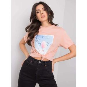 Salmon t-shirt with print