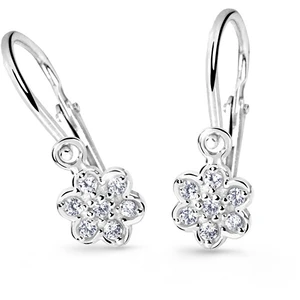 Cutie Jewellery Detské náušnice z bieleho zlata C2746-10-X-2 zelená