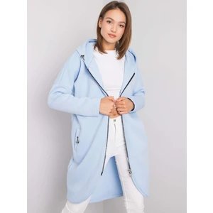 RUE PARIS Light blue long hoodie