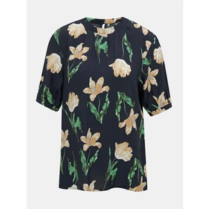 Dark blue flowered blouse VERO MODA Betty