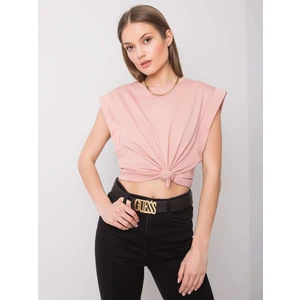 RUE PARIS Pink cotton t-shirt