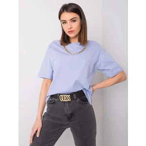 RUE PARIS Blue t-shirt with a necklace