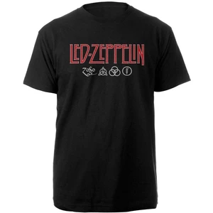 Led Zeppelin T-Shirt Unisex Logo & Symbols Schwarz L