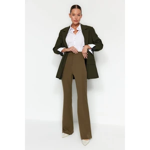 Trendyol Khaki Spanish Leg Flare Woven Trousers