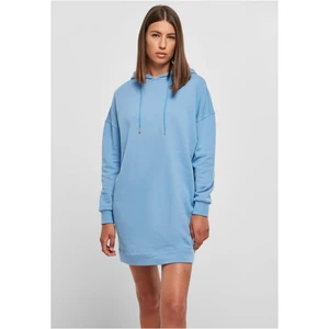 Dámské organické oversized froté šaty s kapucí horizont blue