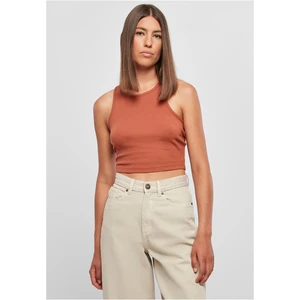 Women's Terracotta Cropped Rib Top