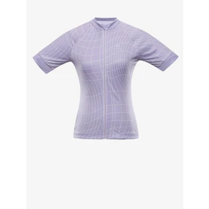 Women's cycling jersey with cool-dry ALPINE PRO SAGENA pastel lilac variant pa