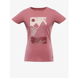 Women's cotton T-shirt ALPINE PRO GARIMA dusty rose variant pa