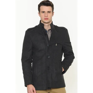 PLT8378 DEWBERRY MEN'S COAT-STRAIGHT ANTHRACITE