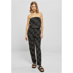 Women's jumpsuit in viscose Bandeau blackflower