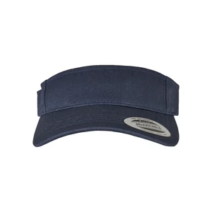 Curved navy visor cap