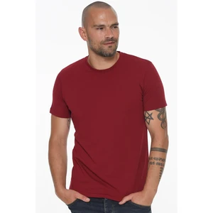 T8569 DEWBERRY BIKE NECK MEN'S T-SHIRT-DARK BURGUNDY