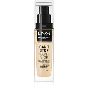 NYX Professional Makeup Can't Stop Won't Stop vysoko krycí make-up odtieň 6.3 Warm Vanilla 30 ml