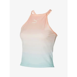 Puma Gloaming AOP Crop Top Modrá Růžová