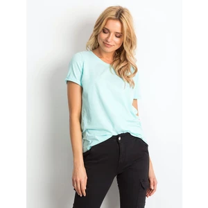 Basic women's t-shirt made of mint cotton