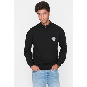 Trendyol Sweatshirt - Black - Relaxed fit