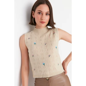 Trendyol Sweater Vest - Beige - Regular fit