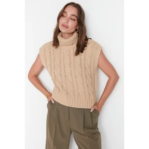 Trendyol Sweater Vest - Beige - Regular fit