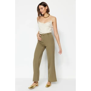 Dámske nohavice Trendyol TWOAW21PL0076/Light Khaki