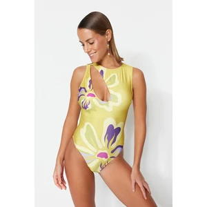 Trendyol Swimsuit - Yellow - Floral