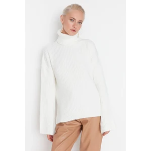 Trendyol Ecru Oversize Knitwear Sweater