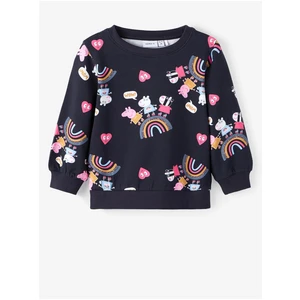 Dark Blue Girls Patterned Sweatshirt name it Peppa Pig - Girls